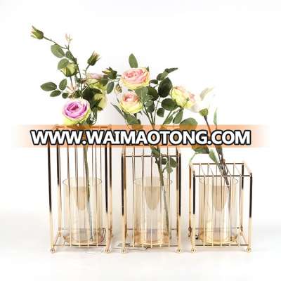 NO H008 european metal wire touch down candle holder in decor