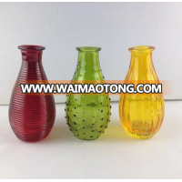 Wholesale glass vase flower and flower vase painting designs for home decor