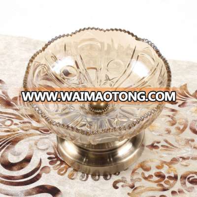 NO P005 european high quality glass fruit plate for wedding party decoration