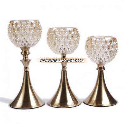 NO H011classical irregularity glass candle holder for wedding party decoration